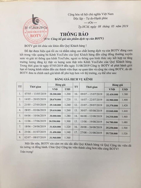 Sau da cap, BOTV gai bay dich vu kenh YouTube nghin USD nhu the nao? hinh anh 2