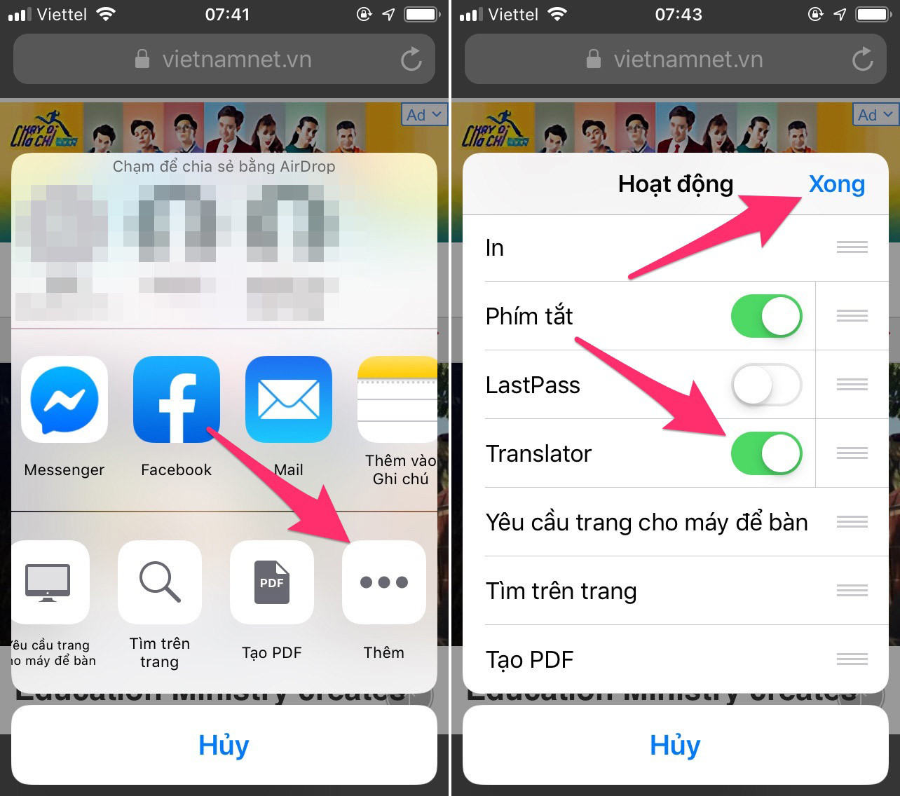 3 cách dịch trang web trên iPhone và iPad