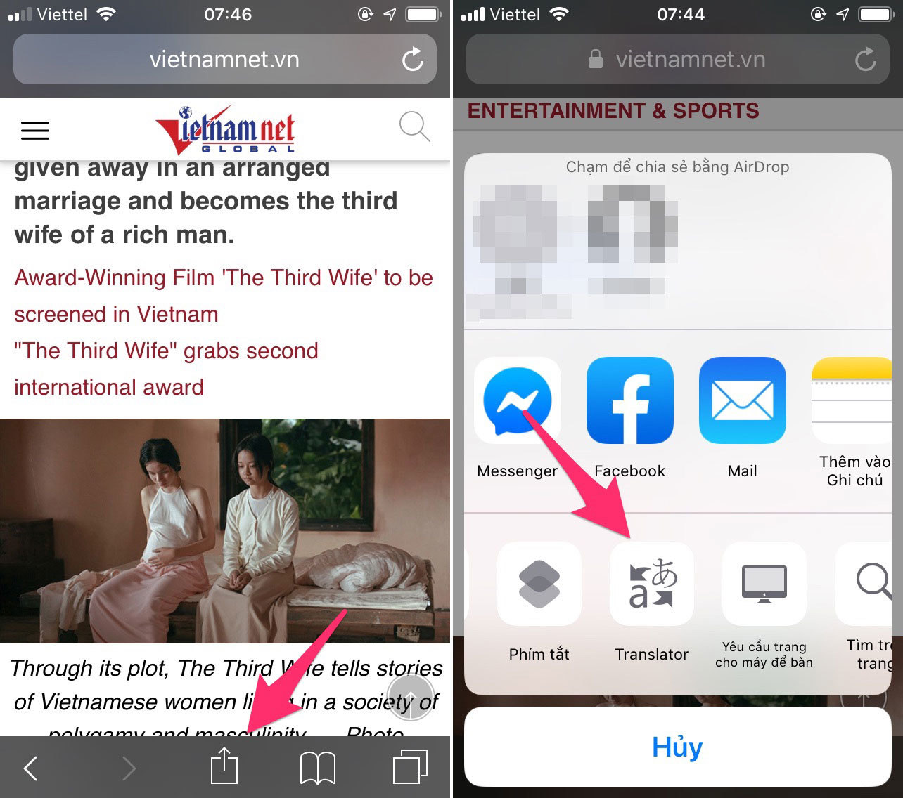 3 cách dịch trang web trên iPhone và iPad