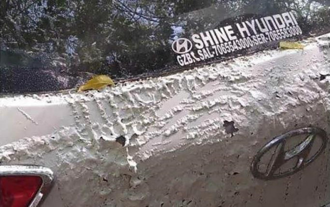 Hang loat oto bi tat axit chi vi chiem cho do xe hinh anh 2