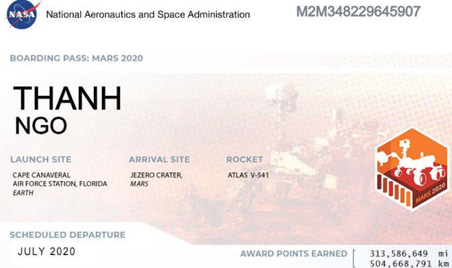 Dan mang VN dua nhau dang ky voi NASA gui ten minh len sao Hoa hinh anh 1