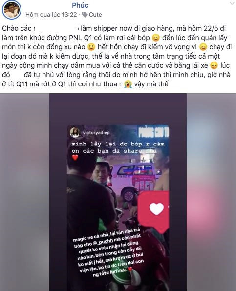 Nguoi lai xe den tan nha tra chiec vi bi mat cho chang shipper hinh anh 1