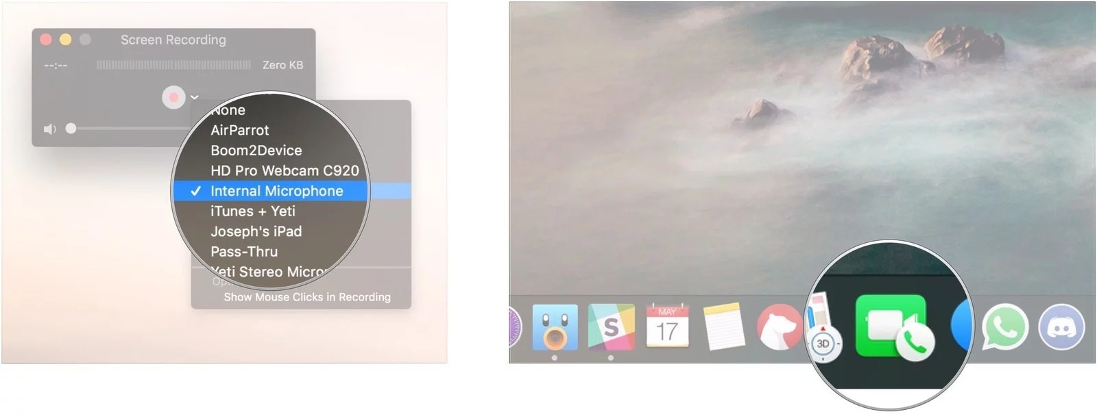 Cách ghi lại âm thanh và hình ảnh từ cuộc gọi FaceTime