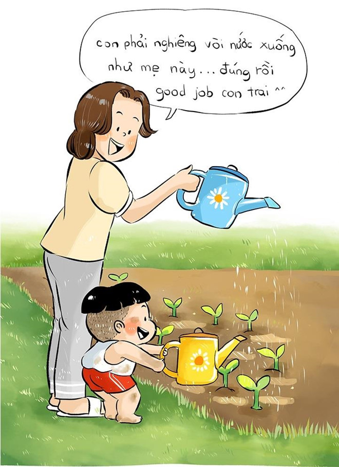 Khi ba me mai nhin dien thoai, con da lon len mot minh hinh anh 6