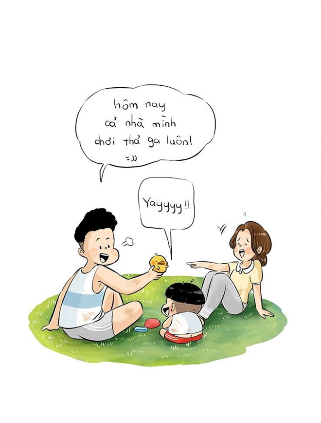 Khi ba me mai nhin dien thoai, con da lon len mot minh hinh anh 8