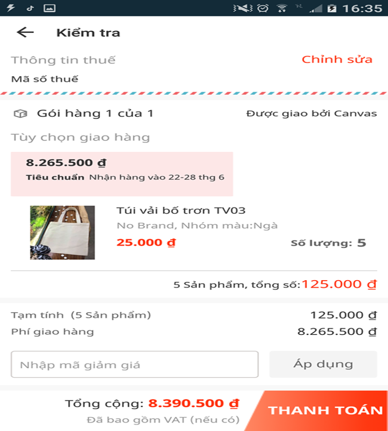 Mua hàng tại Lazada giá hơn 100 ngàn, phải trả phí... 8 triệu