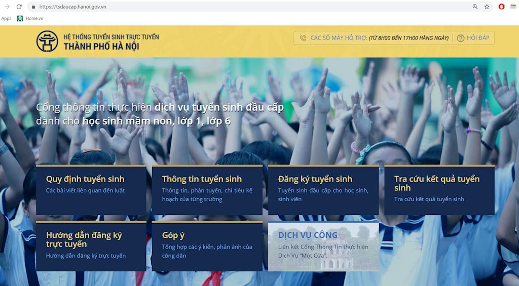 Hệ thống đăng ký tuyển sinh trực tuyến vào mầm non, lớp 1, lớp 6 đã sẵn sàng | Hà Nội: Gần 29.600 hồ sơ đăng ký thử nghiệm thành công tuyển sinh trực tuyến đầu cấp | Thử nghiệm thành công đăng ký tuyển sinh trực tuyến vào mầm non, lớp 1, lớp 6