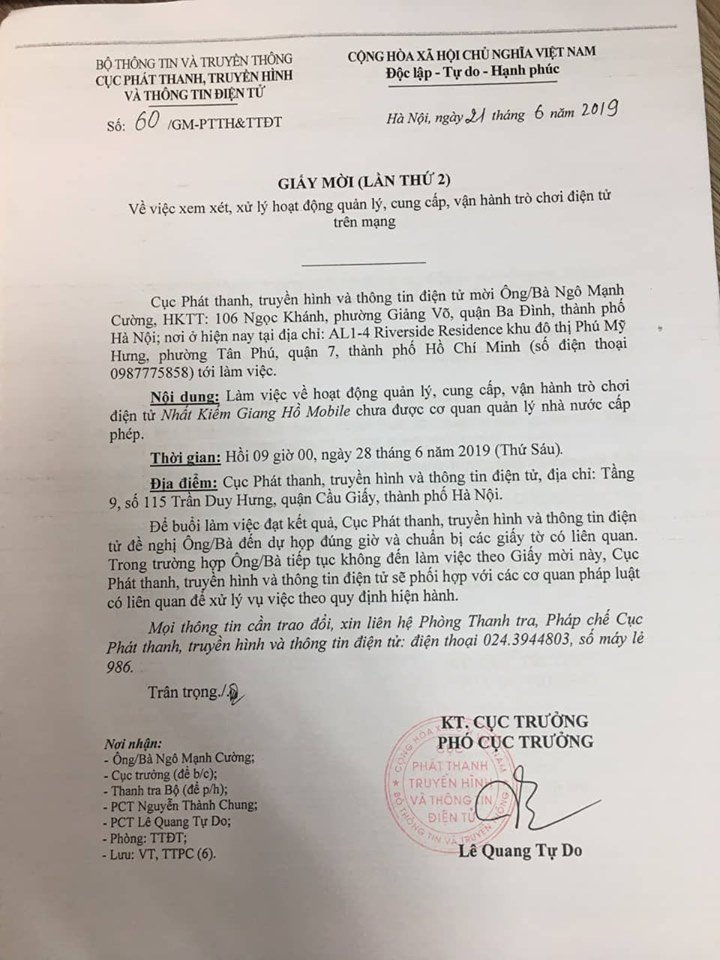 Game lậu Nhất kiếm Giang hồ Mobile bị “sờ gáy”