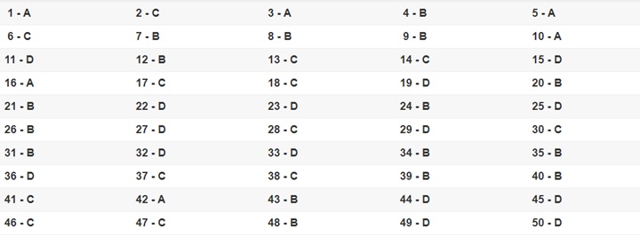 Đáp án 24 mã đề môn Toán kỳ thi THPT quốc gia 2019