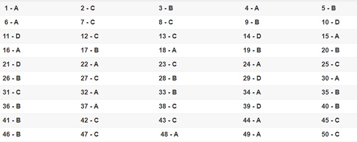 Đáp án 24 mã đề môn Toán kỳ thi THPT quốc gia 2019