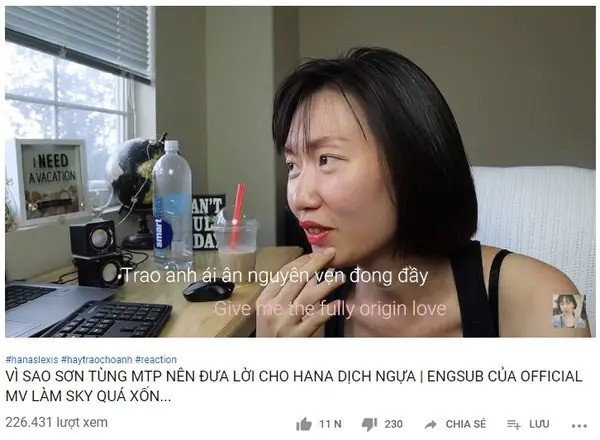 Chê lời dịch tiếng Anh MV “Hãy trao cho anh” của Sơn Tùng tối nghĩa, nữ vlogger dịch lại 1 bản và được share khắp cộng đồng học ngoại ngữ - Ảnh 6.