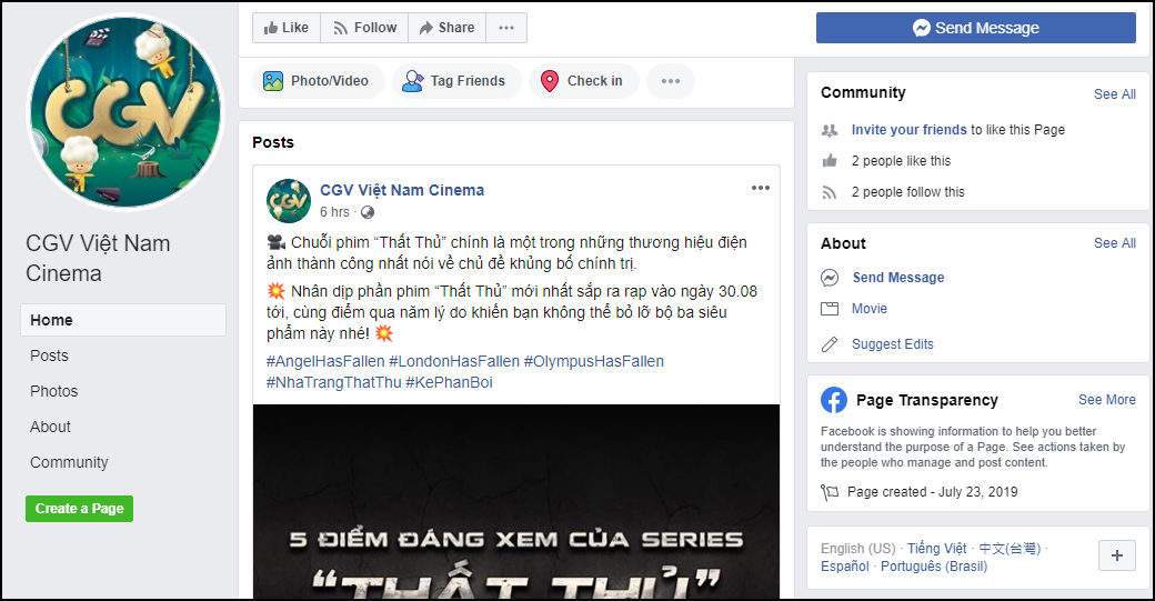 Manh mối kẻ giả mạo website CGV Việt Nam đã được tìm ra: Page cũ mất xong có ngay page lừa đảo mới - Ảnh 4.