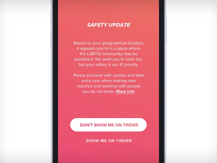 Tinder ra mắt tính năng mới giúp bảo vệ người dùng LGBTQ+ tại các quốc gia “kỳ thị” người đồng tính.