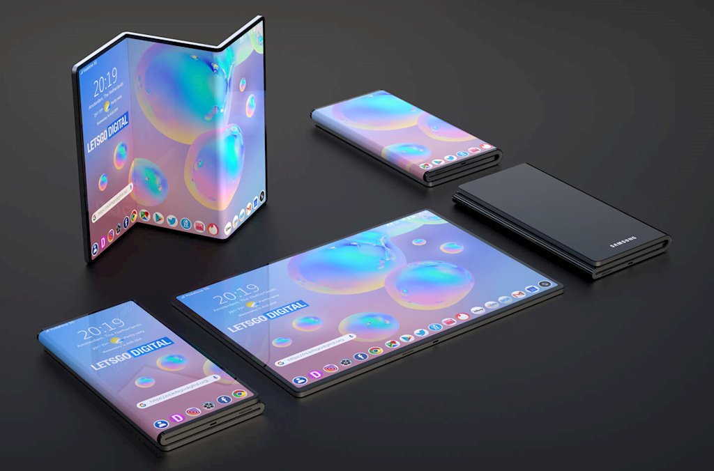 Chưa ra mắt Galaxy Fold, Samsung đã đăng ký bản quyền smartphone gập làm ba