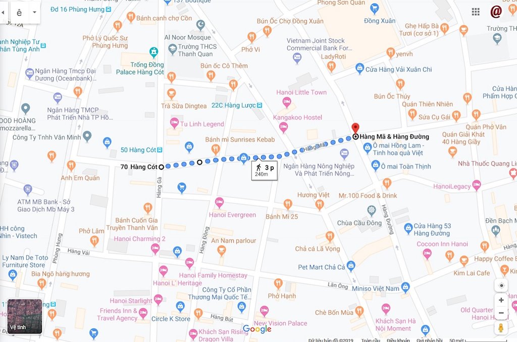 Những tuyến phố cổ đi bộ dịp lễ hội Trung thu 2019 qua Google Maps