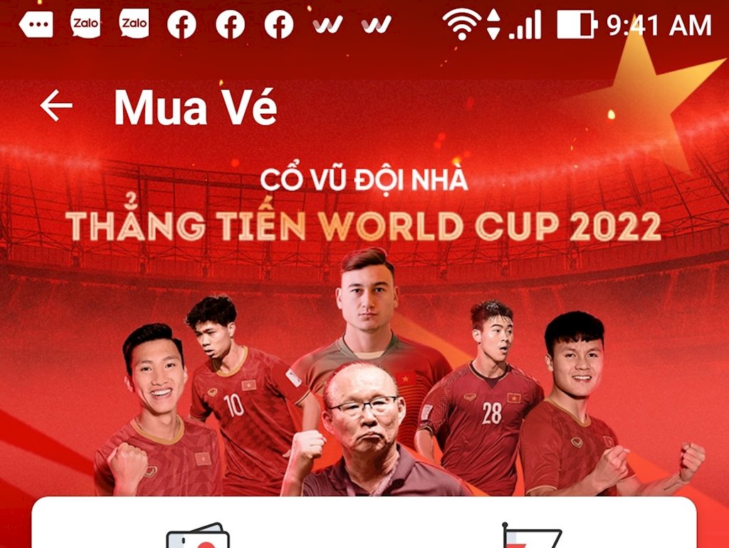 Lịch bán vé trận Việt Nam vs Malaysia vòng loại World Cup trên app VinID