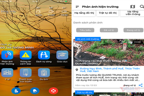Chính quyền Huế xử lý thông tin nóng từ người dân qua smartphone