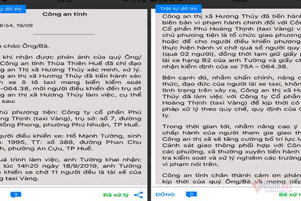 Chính quyền Huế xử lý thông tin nóng từ người dân qua smartphone