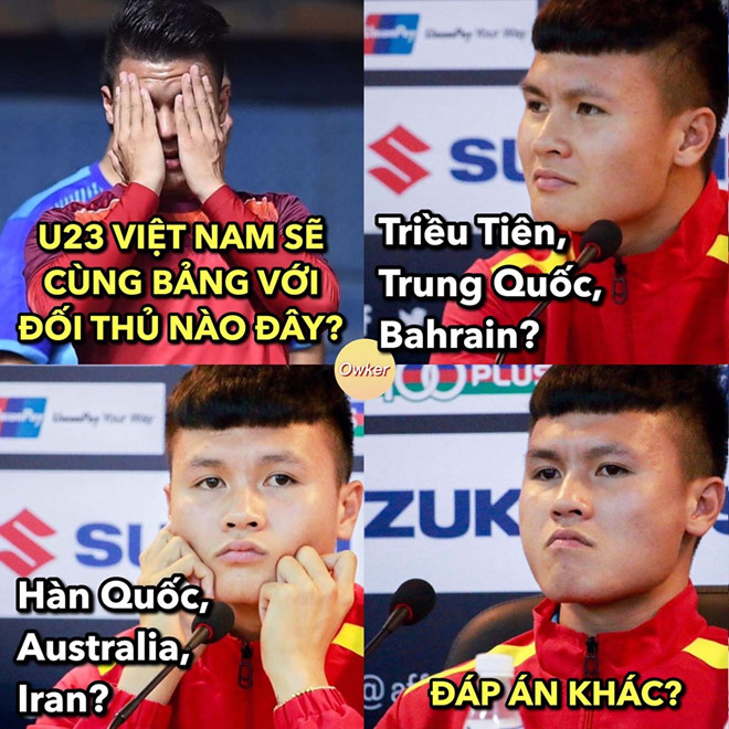 Anh che fan vui mung khi U23 Viet Nam roi vao bang dau vua suc hinh anh 1 