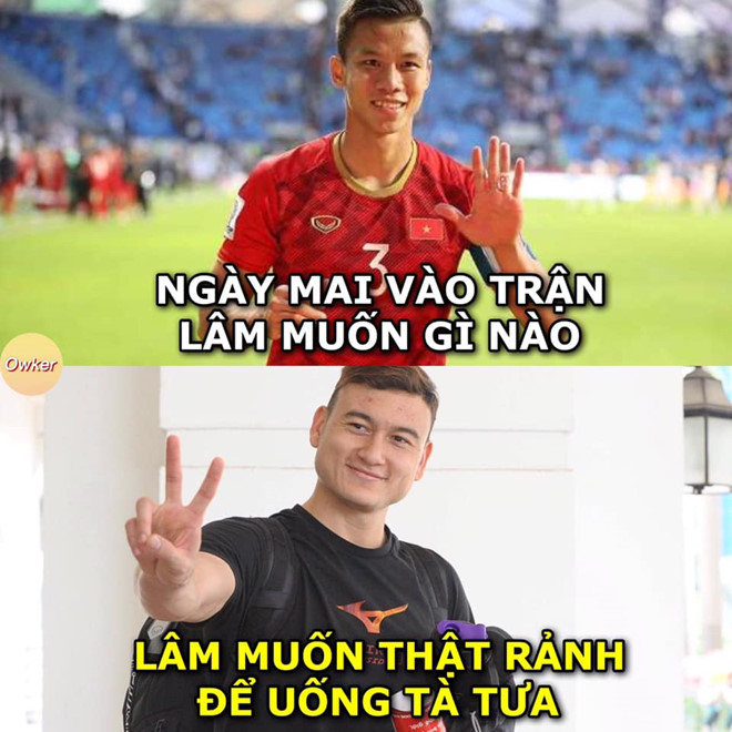 Anh che 'Van Lam muon ranh de uong ta tua' truoc tran gap Malaysia hinh anh 3