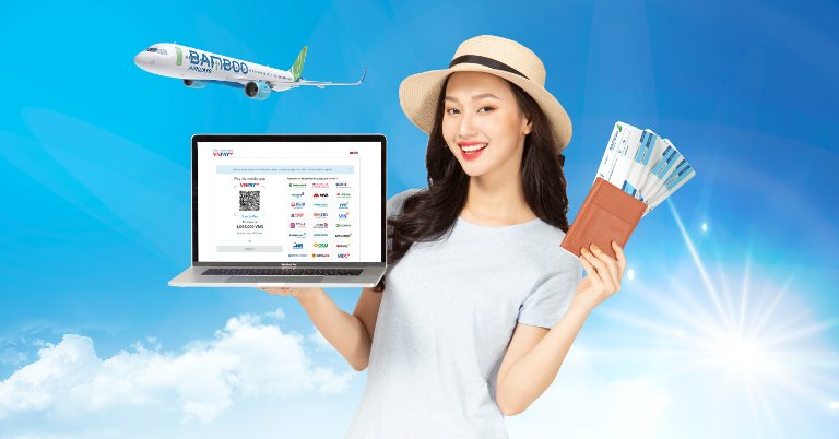 Nhanh chóng hơn với hình thức thanh toán bằng mã VNPAY-QR khi mua vé Bamboo Airways