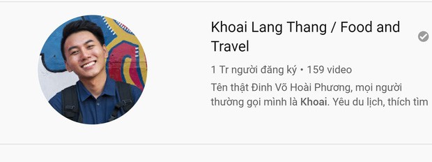Travel blogger Khoai Lang Thang chính thức đạt 1 triệu người đăng kí kênh trên Youtube - Ảnh 2.