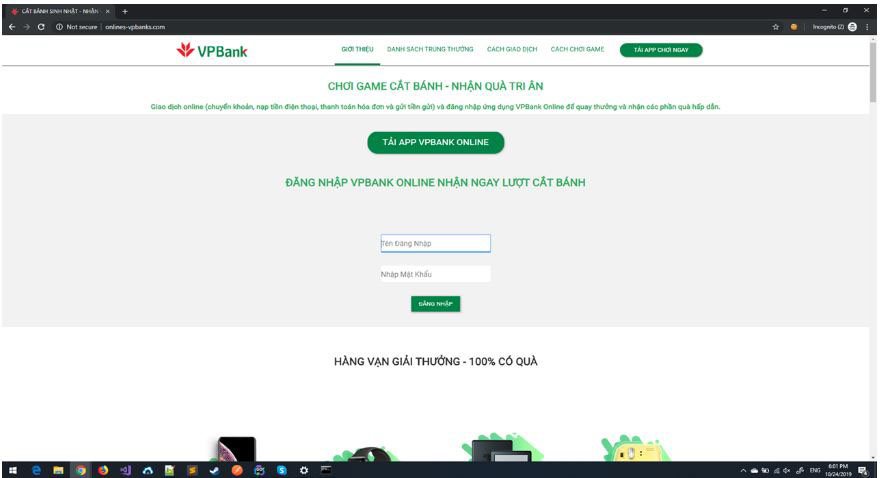 Cảnh báo chiến dịch lừa đảo mạo danh ngân hàng VPBank | CyRadar cảnh báo chiến dịch lừa đảo mạo danh ngân hàng VPBank