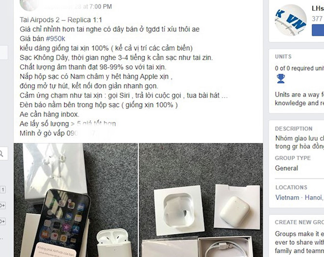 AirPods 2 nhái tràn về Việt Nam, giá chưa đến 1 triệu