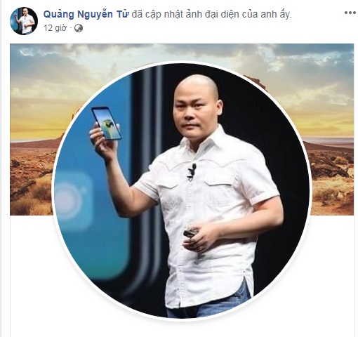 CEO Nguyễn Tử Quảng gia nhập Facebook, chia sẻ đầu tiên là công bố về Bphone 4