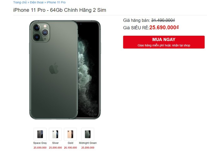 iPhone 11 Pro ve gia 25 trieu van ken khach tai Viet Nam hinh anh 1
