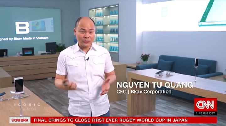 Bkav, Bphone xuất hiện trên CNN quốc tế là biểu tượng công nghệ Việt Nam