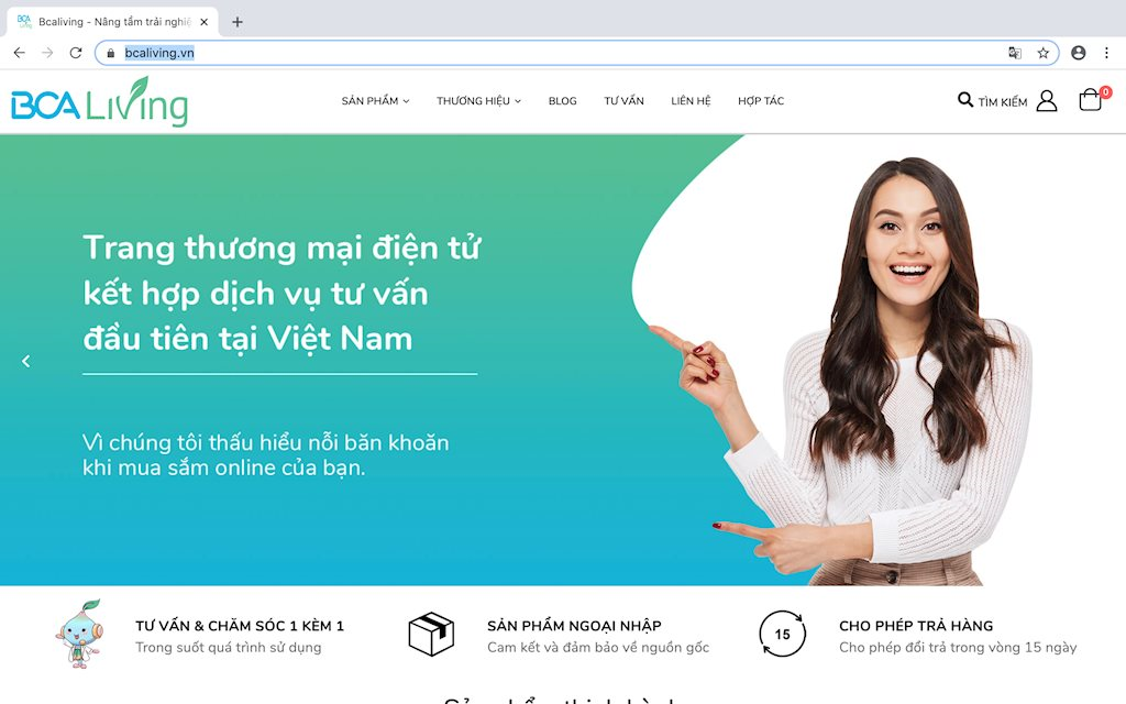 Ra mắt trang thương mại điện tử đi kèm tư vấn trực tiếp khách hàng
