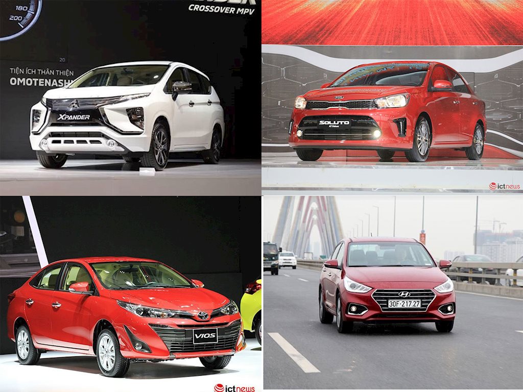 10 xe ăn khách nhất Việt Nam thay đổi ngoạn mục: Toyota Vios, Mitsubishi Xpander nhường chỗ cho các mẫu xe Hyundai