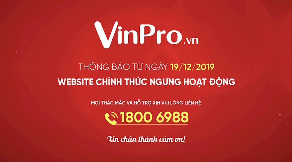 Hôm nay, website VinPro chính thức đóng, Viễn Thông A cũng biến mất