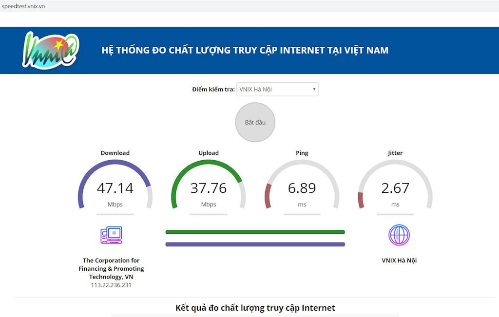 Bộ TT&TT công bố Hệ thống đo chất lượng truy cập Internet tại Việt Nam | Người dùng Internet Việt Nam có thêm công cụ đo chất lượng dịch vụ của các nhà mạng | VNNIC phát triển công cụ hỗ trợ người dùng Việt Nam đo chất lượng truy cập Internet