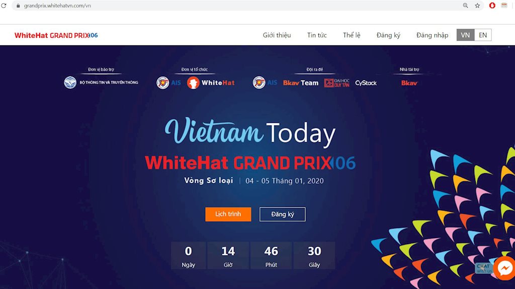 Vòng sơ loại cuộc thi An toàn không gian mạng toàn cầu WhiteHat Grand Prix 06 diễn ra từ ngày mai | Ngày mai, thi vòng sơ loại An toàn không gian mạng toàn cầu WhiteHat Grand Prix 06