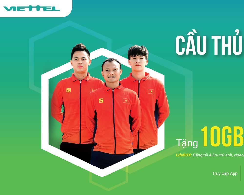 Cầu thủ Viettel FC tặng khách hàng 10GB lưu trữ dữ liệu trên nền tảng đám mây LifeBOX