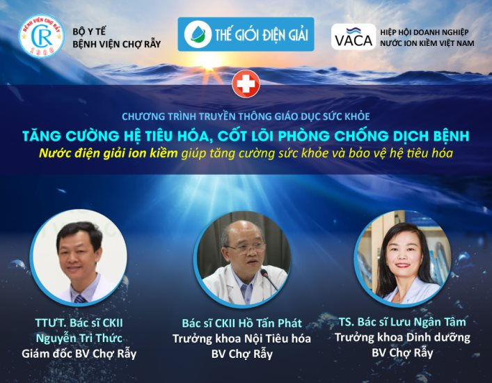 Nước điện giải ion kiềm lần đầu tiên được phân tích chuyên sâu bởi các bác sĩ Việt Nam