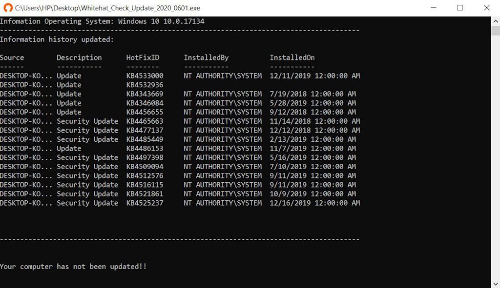 Chuyên gia bảo mật khuyến nghị người dùng Windows 10 cập nhật ngay bản vá | BKAV cung cấp miễn phí công cụ kiểm tra lỗ hổng nghiêm trọng trên Windows 10 | Hơn 2,7 triệu máy tính Việt Nam có nguy cơ bị khai thác bởi lỗ hổng nghiêm trọng trên Windows 10