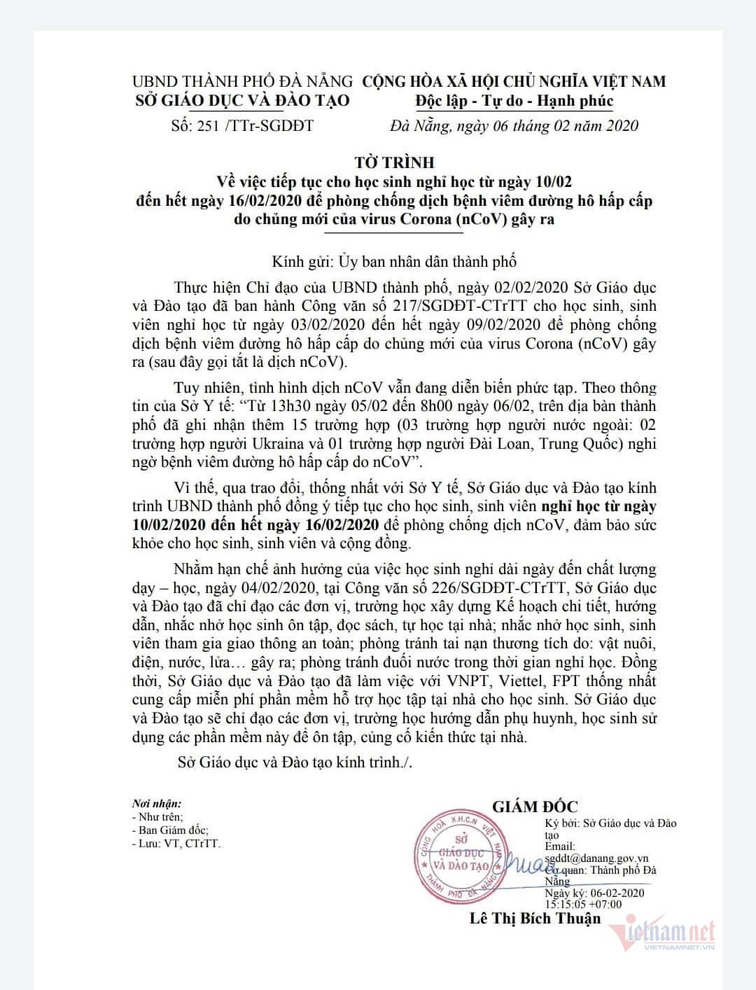 Sở GD-ĐT Hà Nội, Đà Nẵng đề xuất cho nghỉ học thêm 1 tuần