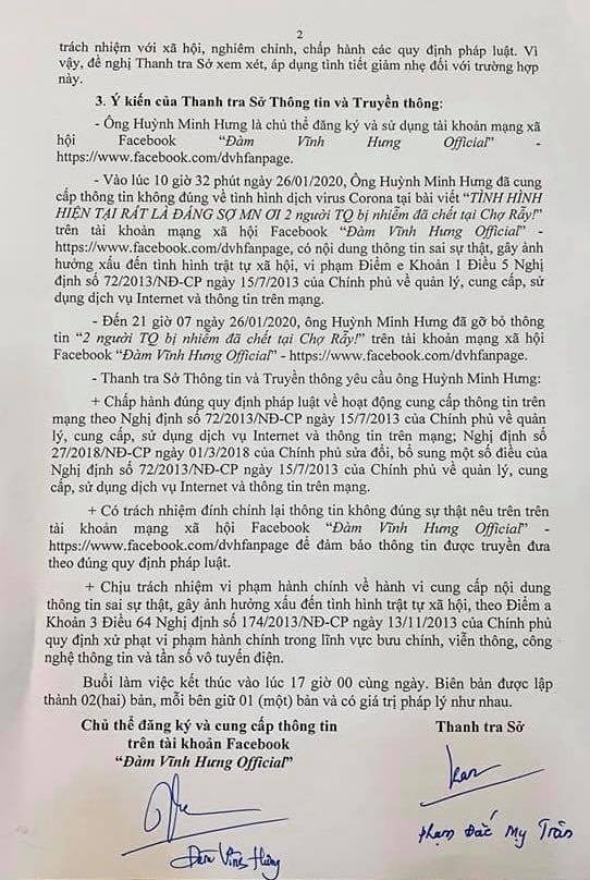 Đàm Vĩnh Hưng gặp Sở, xin lỗi vì đưa tin sai về dịch virus corona