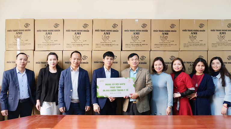 Mạng xã hội Gapo trao tặng 80.000 khẩu trang y tế kháng khuẩn - Chung tay vì sức khỏe cộng đồng