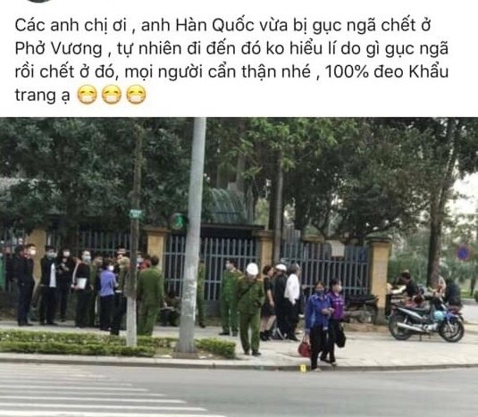 Người Hàn Quốc chết bên vệ đường ở Bắc Ninh không phải do Covid-19