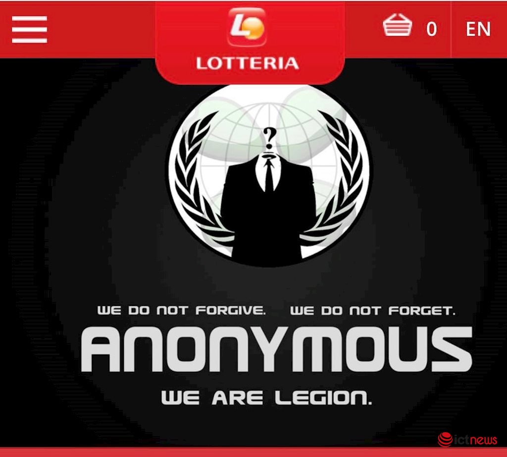 Website Lotteria Việt Nam bị nhóm hacker khét tiếng Anonymus tấn công?