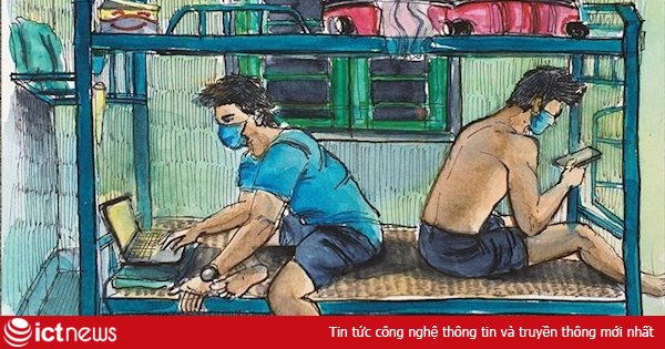 Chàng trai kể cuộc sống chân thực trong khu cách ly qua tranh vẽ
