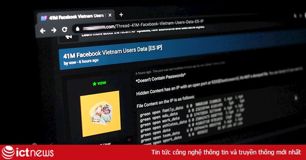 Lộ dữ liệu 41 triệu người dùng Facebook VN: Có thể hacker vẫn “ém hàng