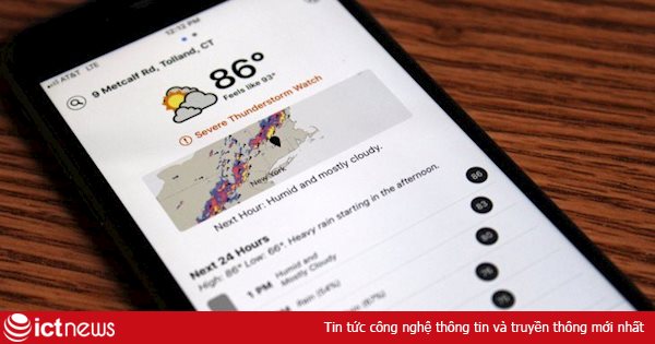 Apple thâu tóm ứng dụng thời tiết nổi tiếng