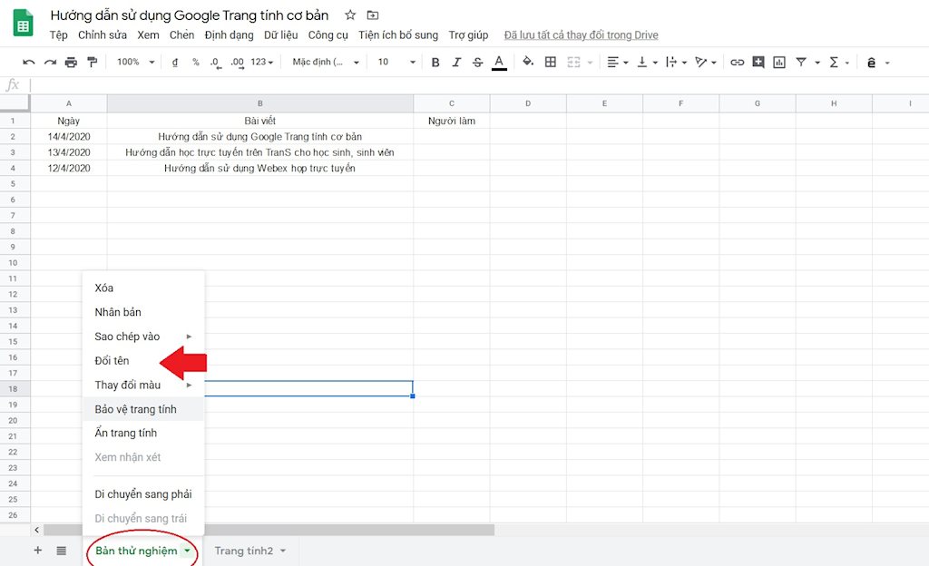 Hướng Dẫn Chia Sẻ File Excel Trên Google Drive