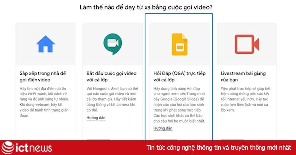 Google miễn phí bộ G Suite phục vụ dạy học online tại Việt Nam