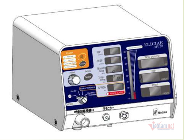 Hé lộ hình ảnh máy thở Metran của ông Trần Ngọc Phúc